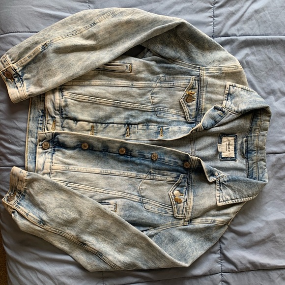 One-of-a-Kind Jean Jacket with Patches - Picture 2 of 4